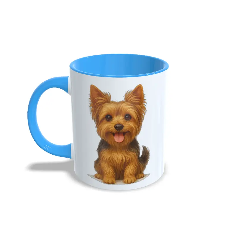 Taza Yorkshire azul claro