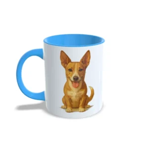 Azul claro izquierda podenco real Taza podenco azul claro