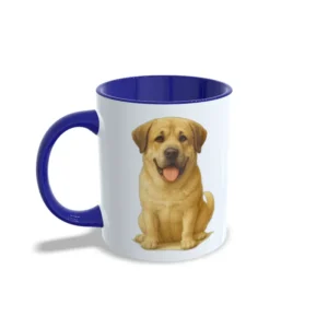 Azul oscuro izquierda mastín real Taza mastín azul oscuro