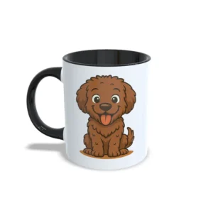 Negro izquierda perro de agua Taza perro de agua negro
