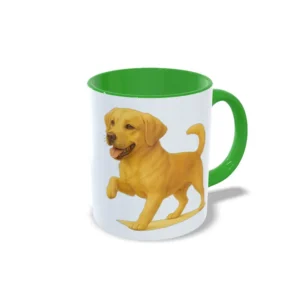 Taza Labrador verde