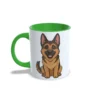 Taza Pastor alemán verde