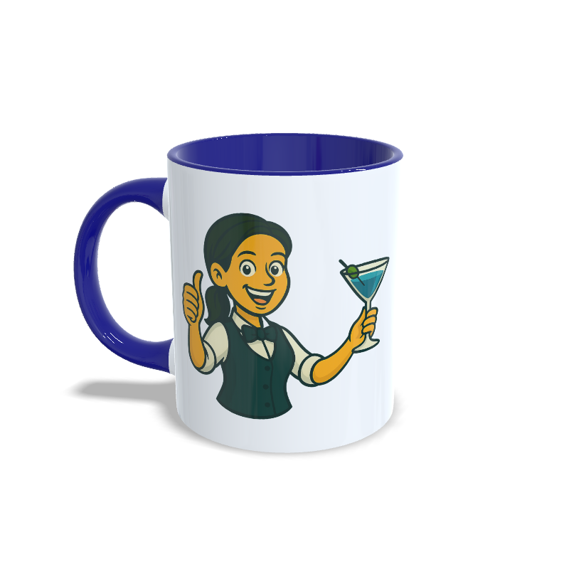 azul oscuro barman Taza Barman azul oscuro