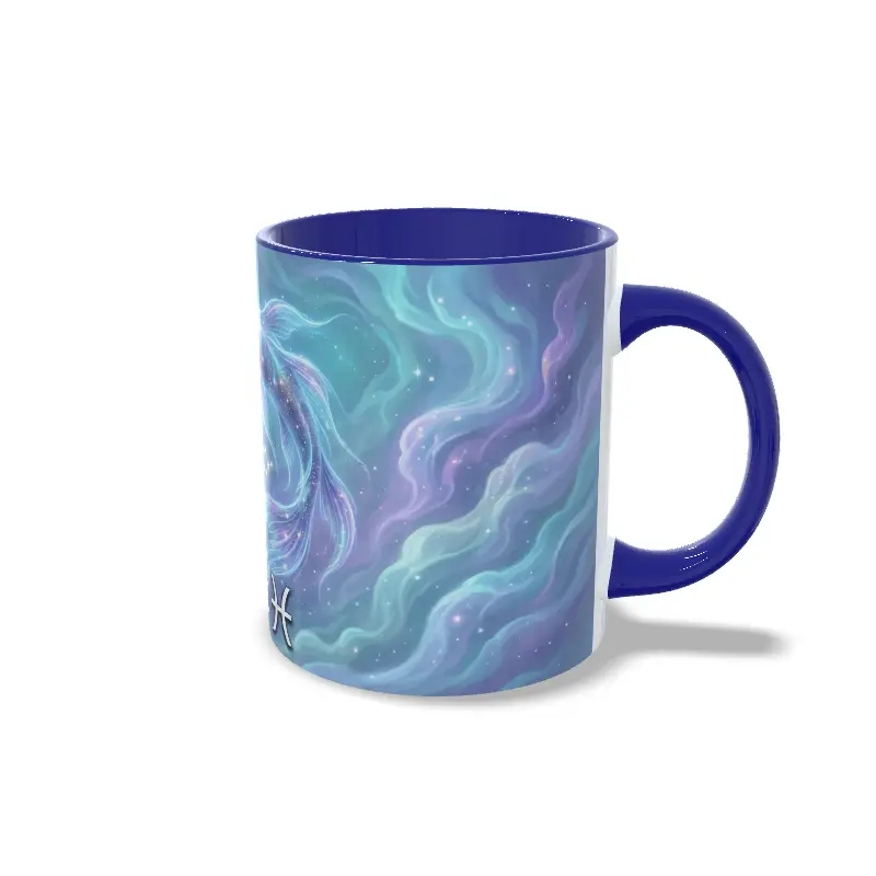 Taza piscis azul oscuro