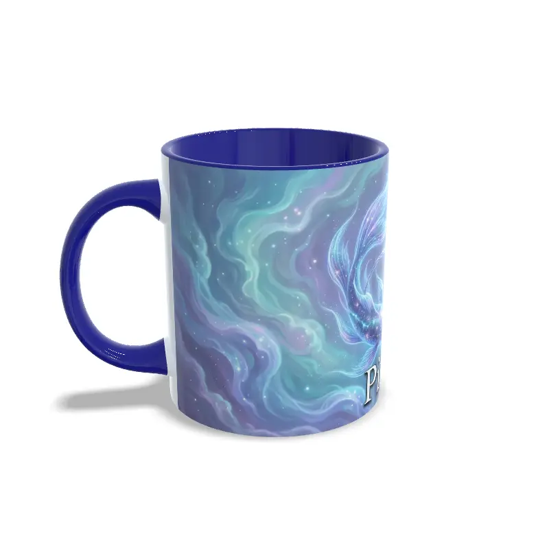 Taza piscis azul oscuro