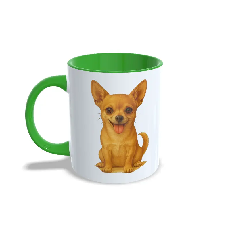 Taza Chihuahua verde