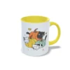 Taza gatos Halloween amarilla