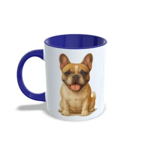 francés real azul oscuro Taza Bulldog francés
