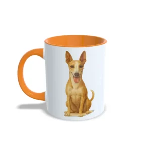 galgo naranja izquierda Taza Galgo Español