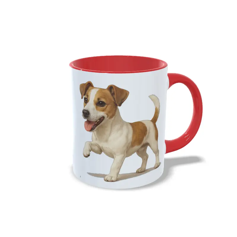 Taza Jack Russell Terrier rojo