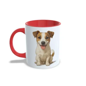 rojo izquierda russell terrier real Taza Jack Russell Terrier rojo