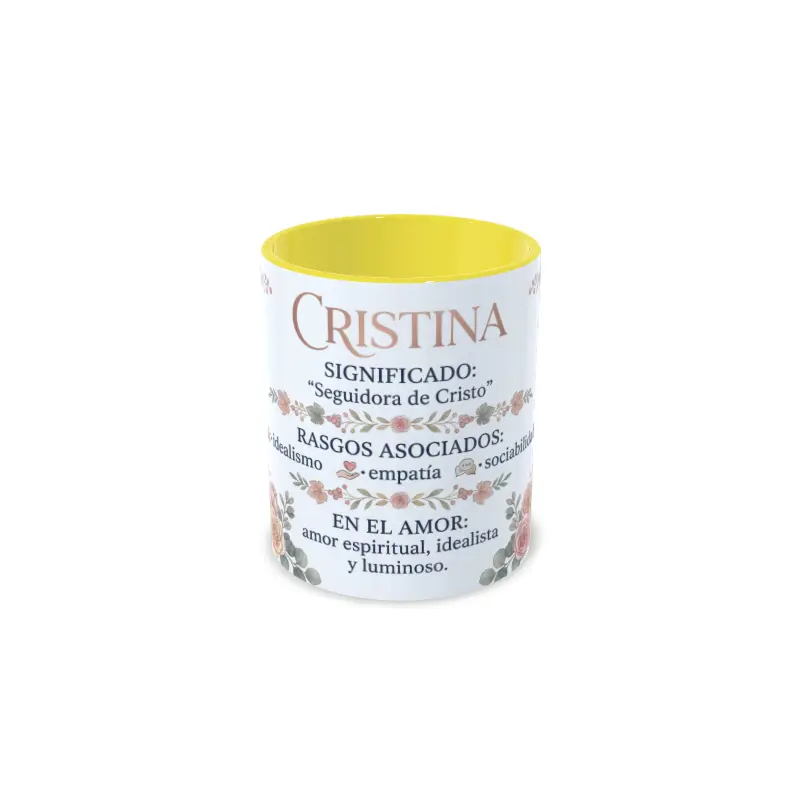 Centro amarillo cristina Taza amarilla Cristina