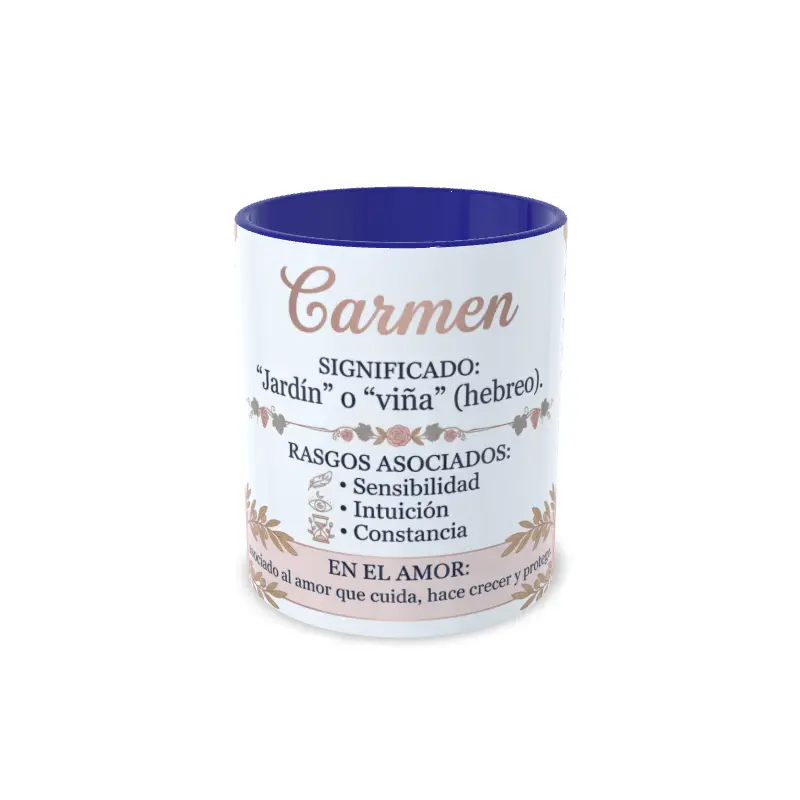 Centro azul oscuro carmen Taza azul oscuro carmen