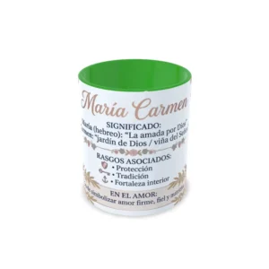 Taza verde María Carmen
