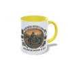 Derecha amarillo moto4 Taza amarilla. Dos ruedas mueven el alma
