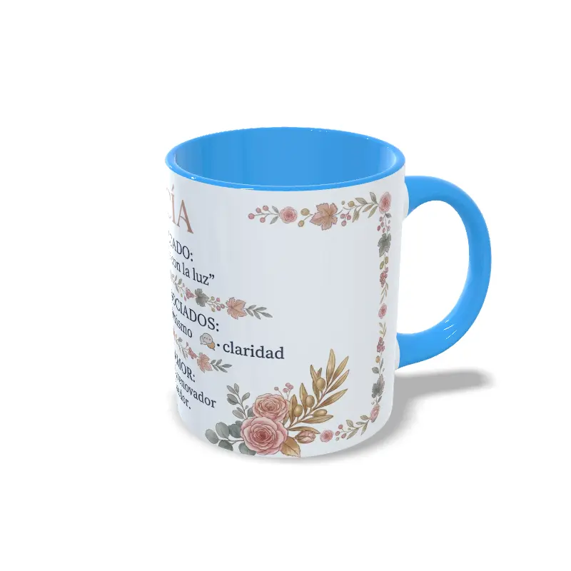 Taza azul claro Lucía