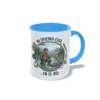 Derecha azul claro pesca3 Taza azul claro pesca