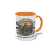 Taza Naranja corazón motero