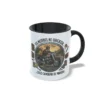Derecha negro moto1 taza Negro los moteros no envejecen