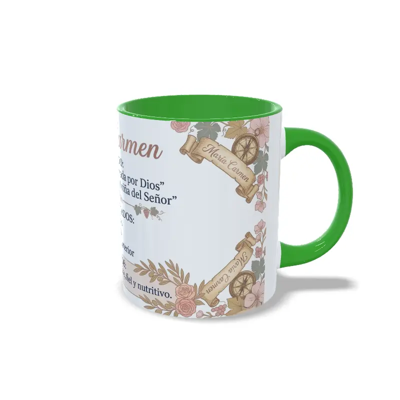 Taza verde María Carmen