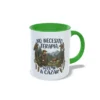 Taza verde. No necesito terapia, solo ir de caza.