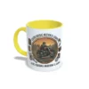 Izquierda amarillo moto4 Taza amarilla. Dos ruedas mueven el alma