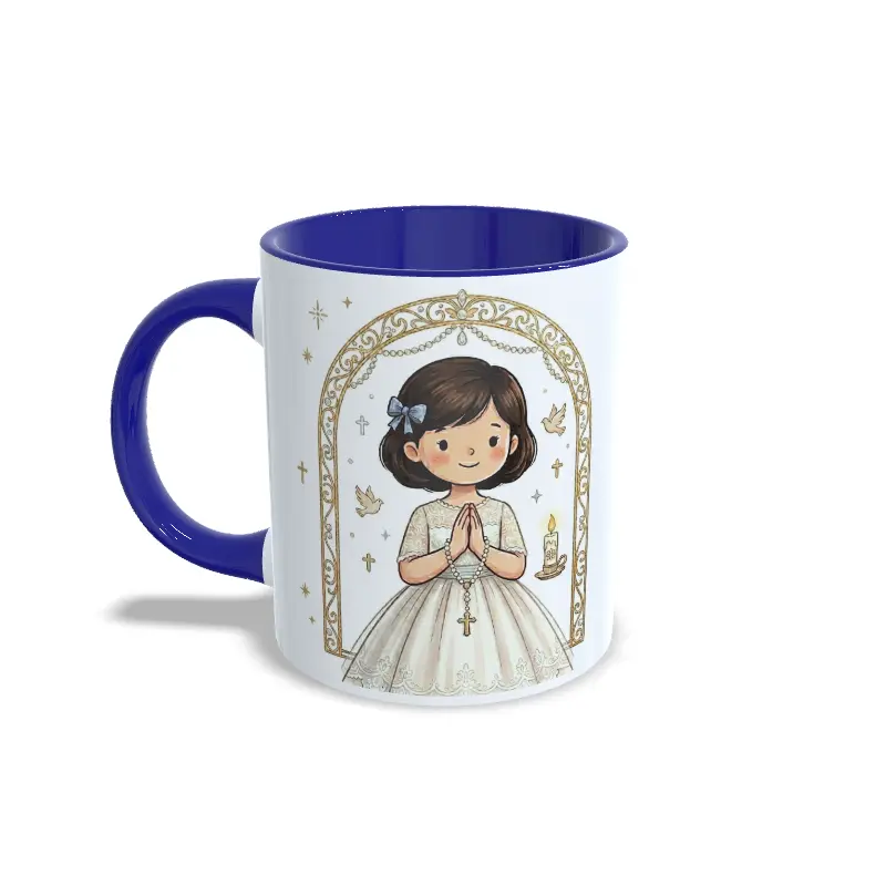 Taza Mi primera Comunión azul oscuro