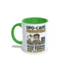 Taza verde Oposiciones, café obligatorio