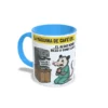 azul claro izquierda sanitario6 Taza Sanitaria Cómic Máquina de Café azul claro