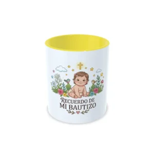 Taza bautizo chica amarilla