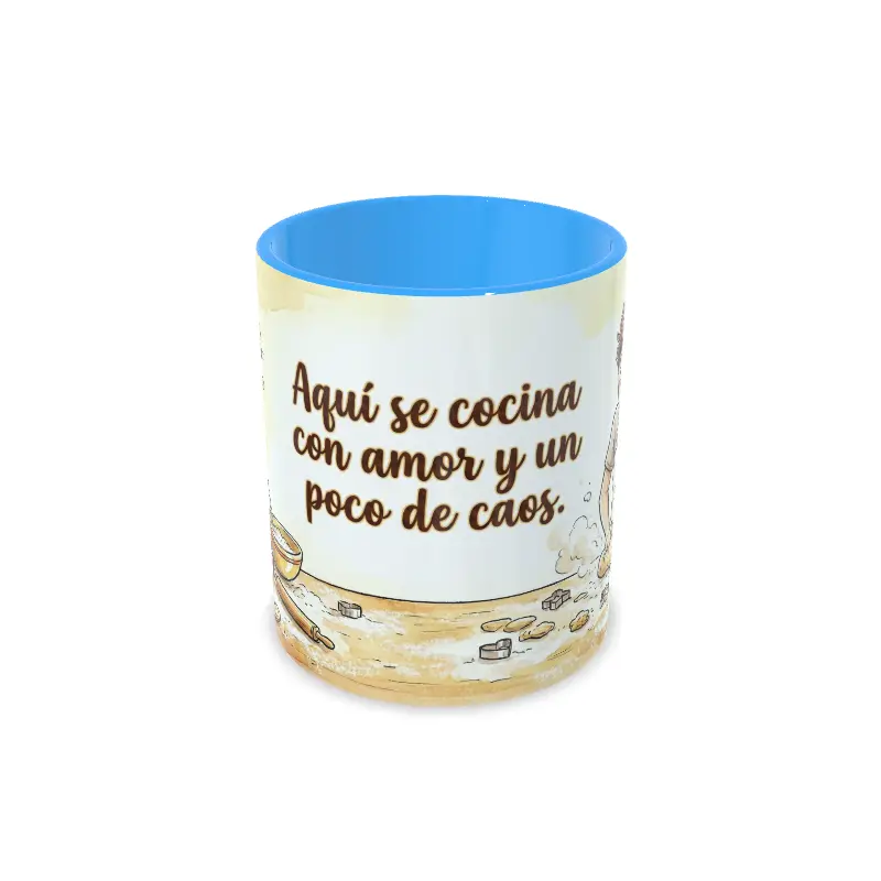 Taza repostería azul claro