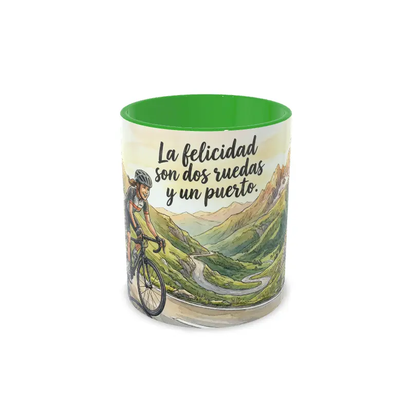 Taza ciclista Verde