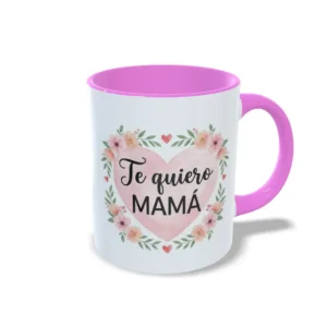 Taza Rosa te quiero mamá