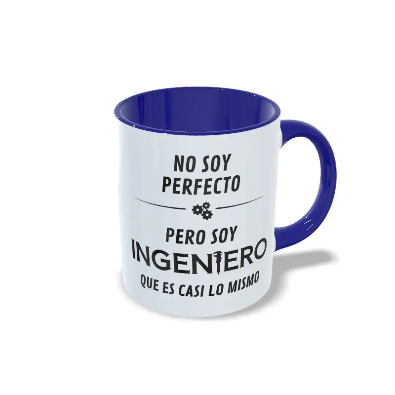 Taza No soy Perfecto, pero soy ingeniero que es casi lo mismo