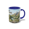 derecha azul oscuro montaña hombre Taza Montaña azul oscuro