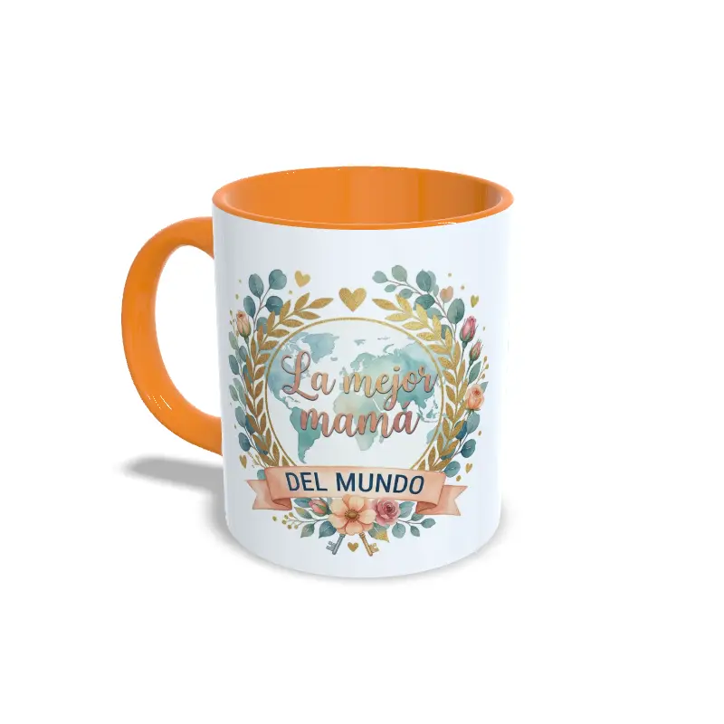 Taza Naranja La Mejor mamá del mundo