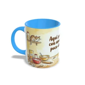 Taza repostería azul claro