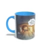 izquierda azul claro lectura mujer Taza amantes de la lectura