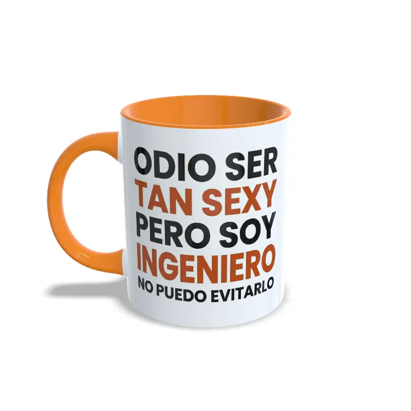 Taza Naranja odio ser tan sexy pero soy ingeniero