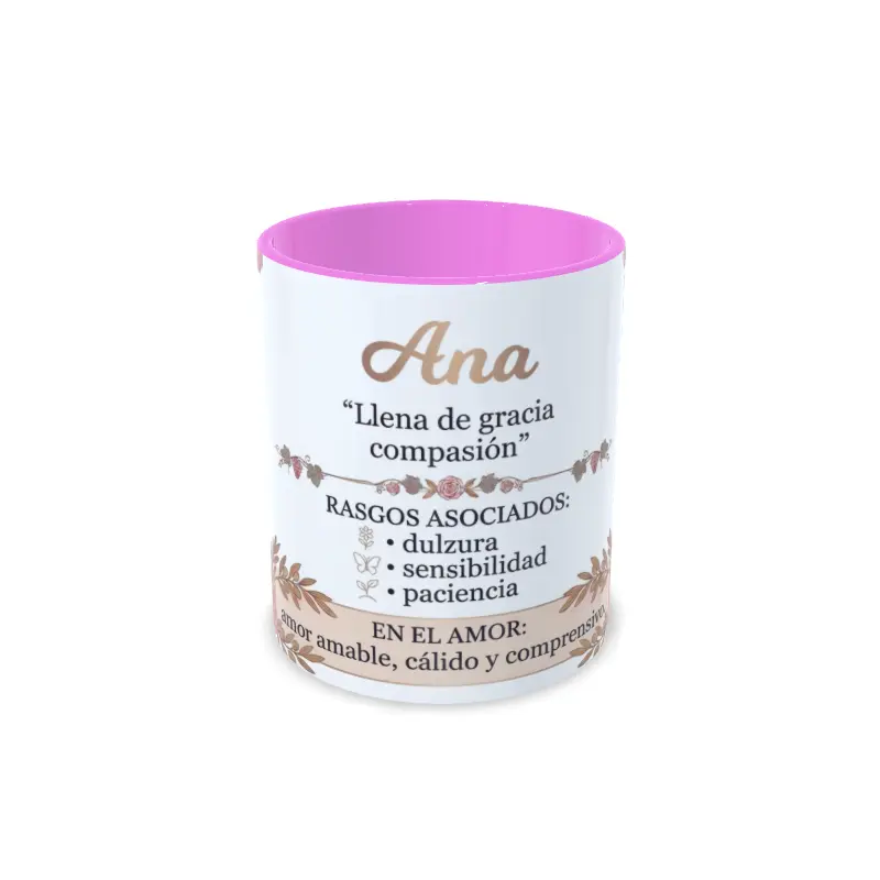 Taza Rosa nombre Ana