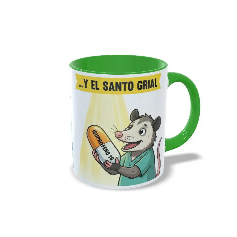 Taza Sanitaria Cómic Búsqueda del Tesoro verde