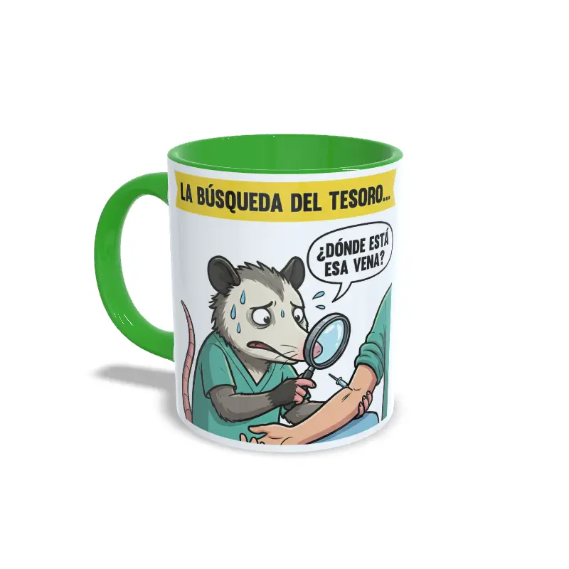 Taza Sanitaria Cómic Búsqueda del Tesoro Verde