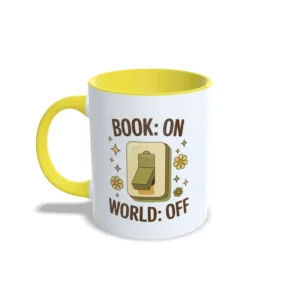 Taza book On world Off