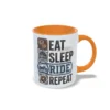 Eat sleep ride repeat derecha naranja