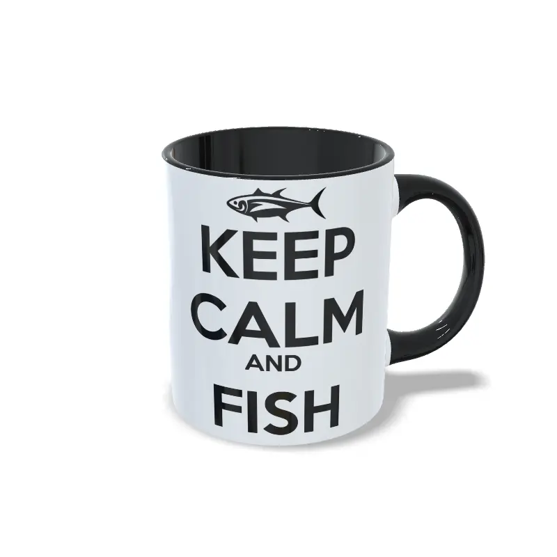Keep calm and fish DERECHA NEGRO
