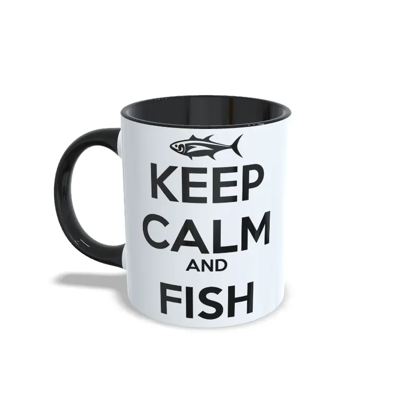 Keep calm and fish IZQUIERDA NEGRO