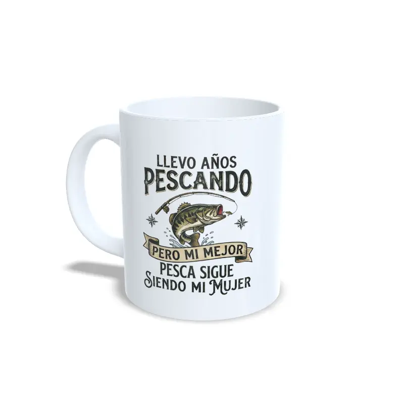 Llevo años pescando pero mi mejor pesca sigue siendo mi mujer IZQUIERDA BLANCO