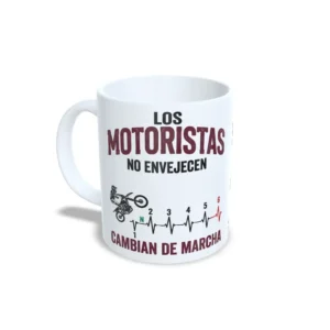 Taza los motoristas no envejecen cambian de marcha
