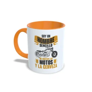 Taza hombre sencillo motos y cerveza