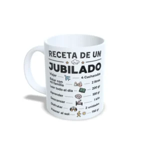 receta de un jubilado izq blanco Taza Receta de un jubilado